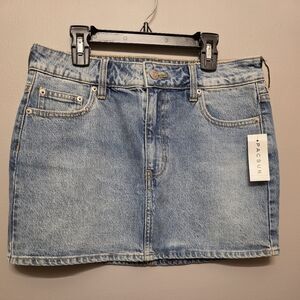 PacSun Light Blue Bella Midrise Denim Mini Skirt